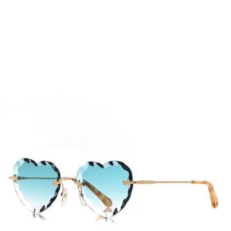 chloe ce150s|CHLOE Heart Sunglasses CE150S Gold 838458 .